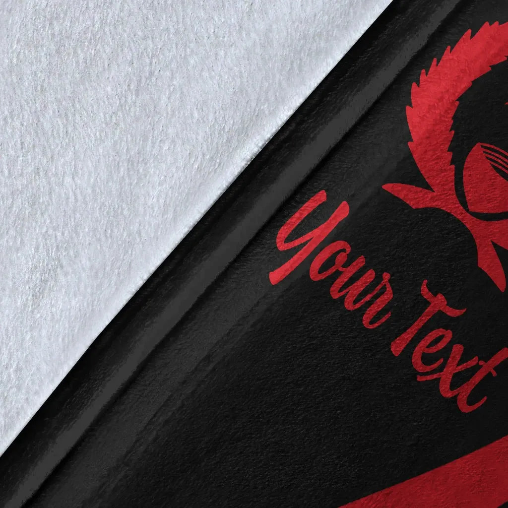 Pohnpei Custom Personalised Premium Blanket - Red Polynesian Tentacle Tribal Pattern