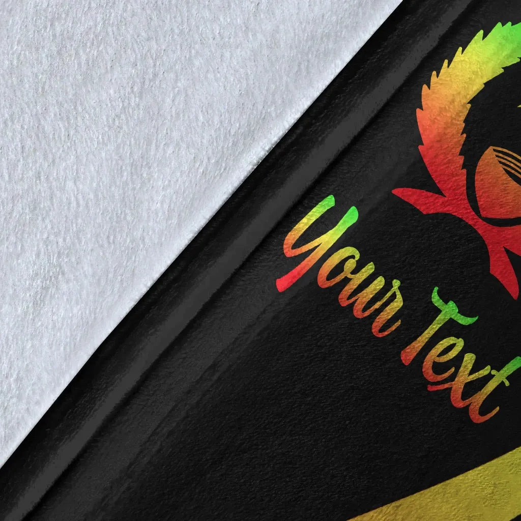 Pohnpei Custom Personalised Premium Blanket - Reggae Polynesian Tentacle Tribal Pattern