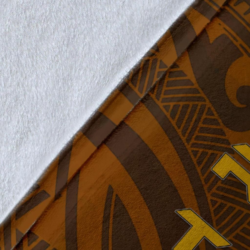 Pohnpei Custom Personalised Premium Blankets - Polynesian Boar Tusk
