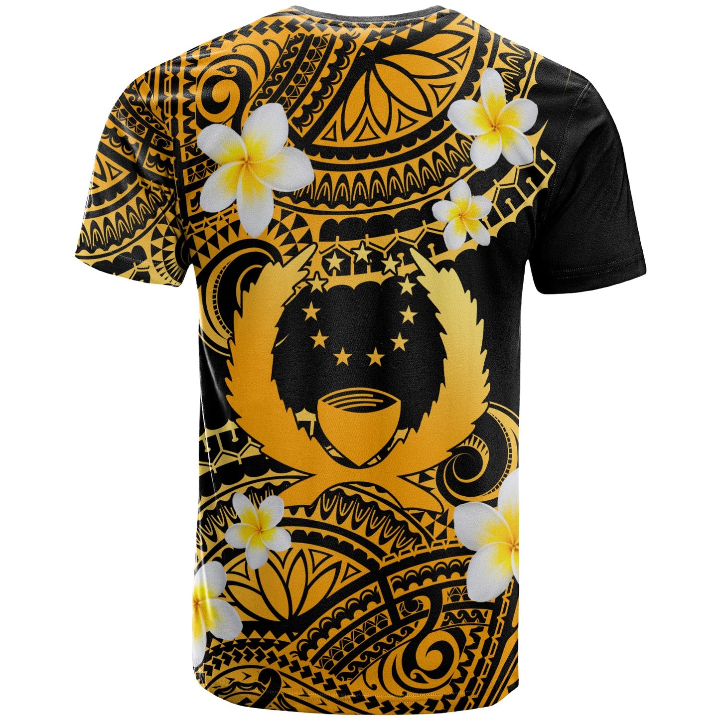 Pohnpei Custom Personalised T-Shirt - Plumeria Polynesian Vibe Gold