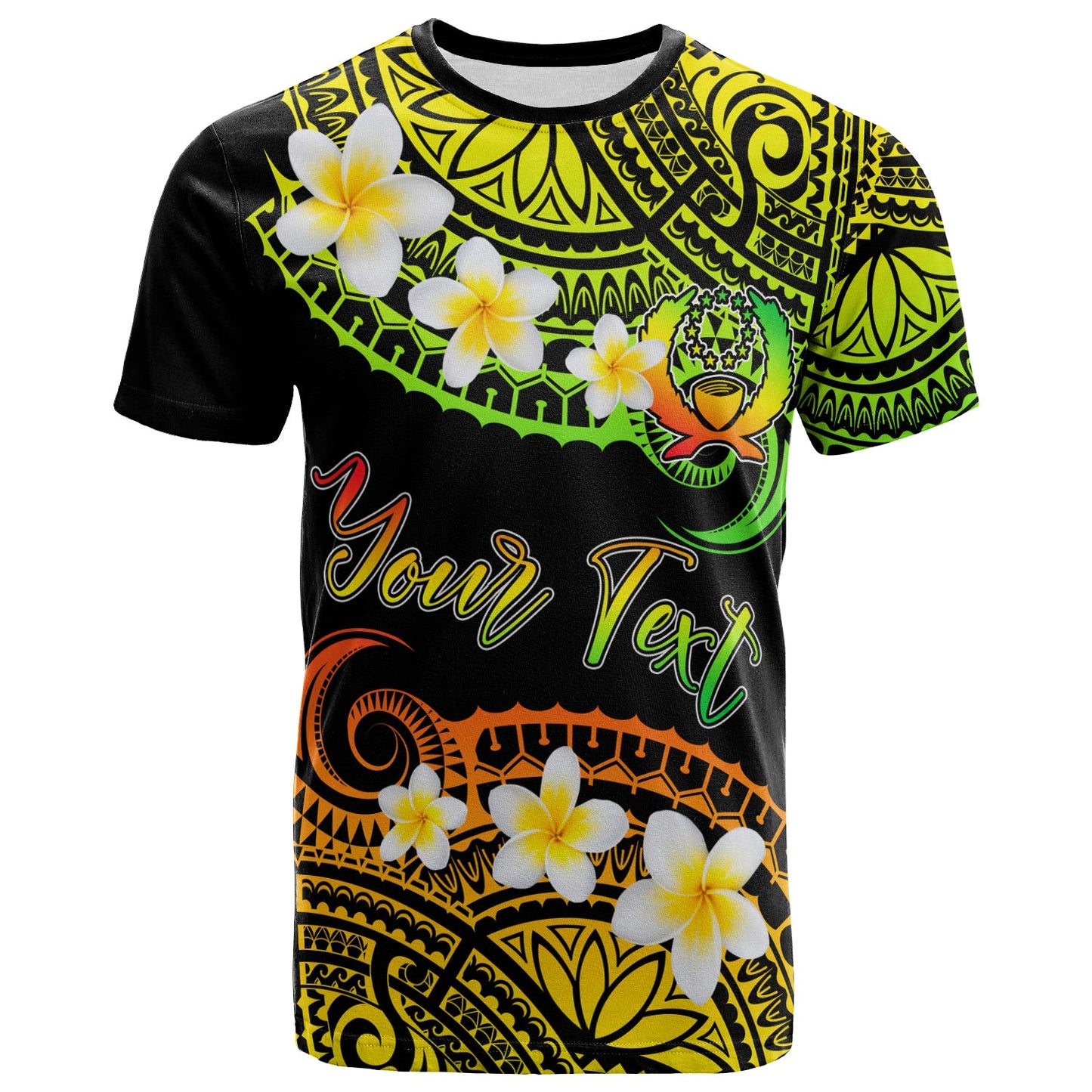 Pohnpei Custom Personalised T-Shirt - Plumeria Polynesian Vibe Reggae
