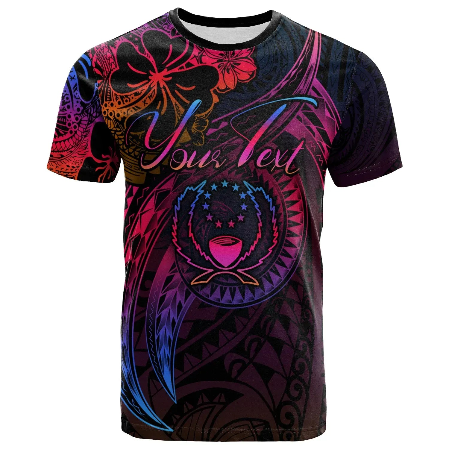 Pohnpei Custom Personalised T-Shirt - Rainbow Style