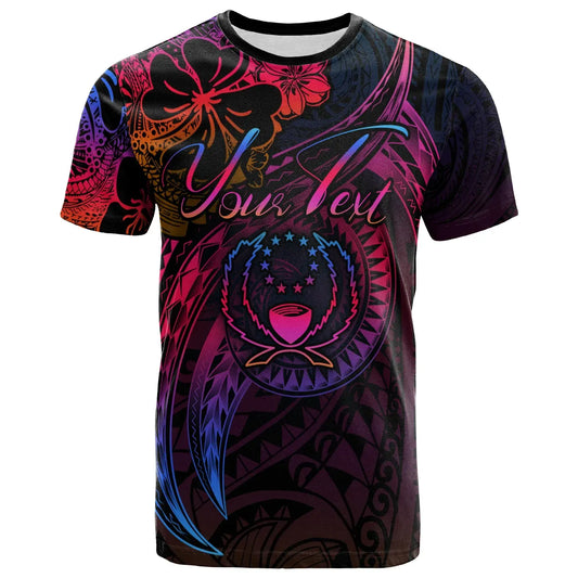 Pohnpei Custom Personalised T-Shirt - Rainbow Style