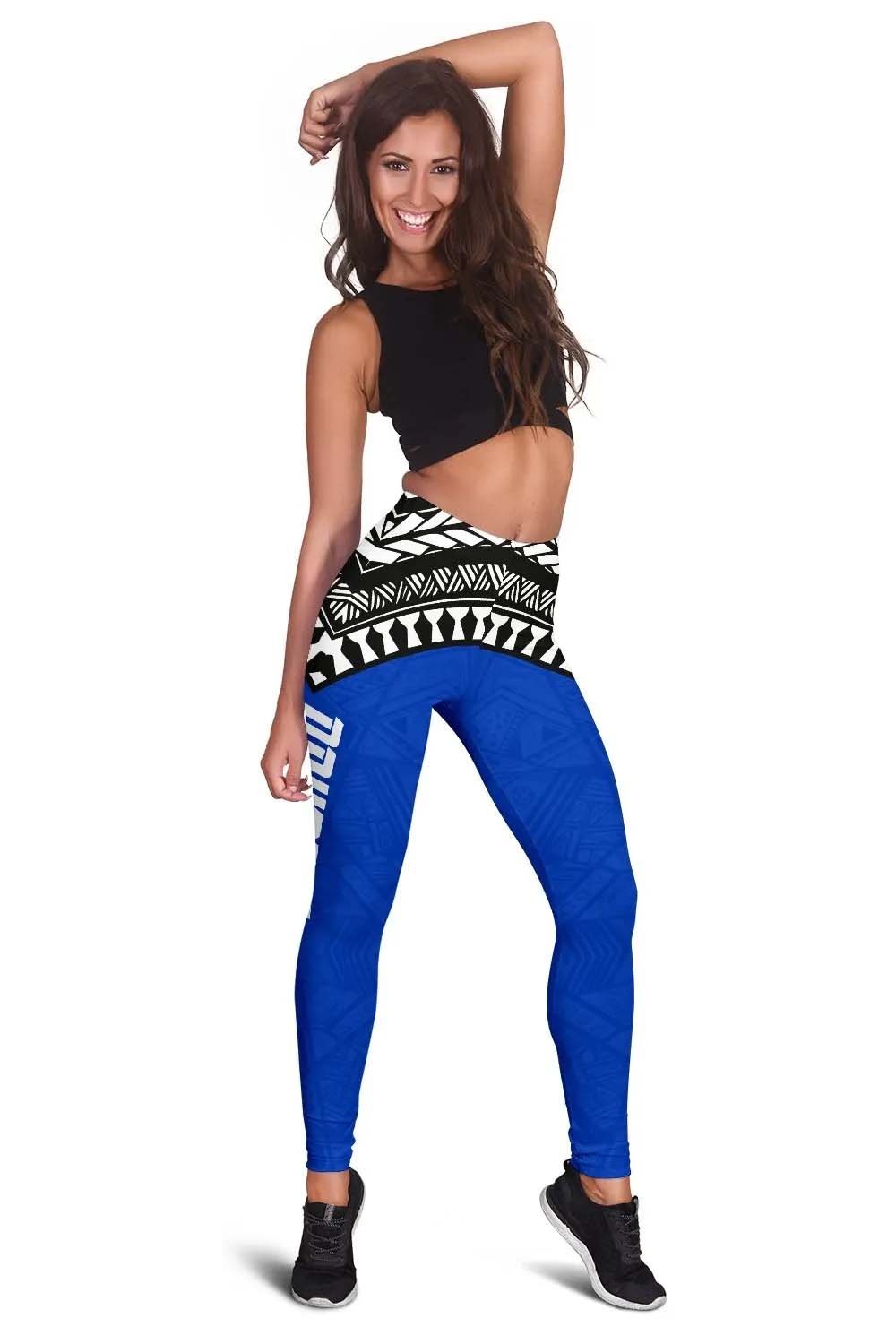 Pohnpei Flag Legging Micronesian Pattern
