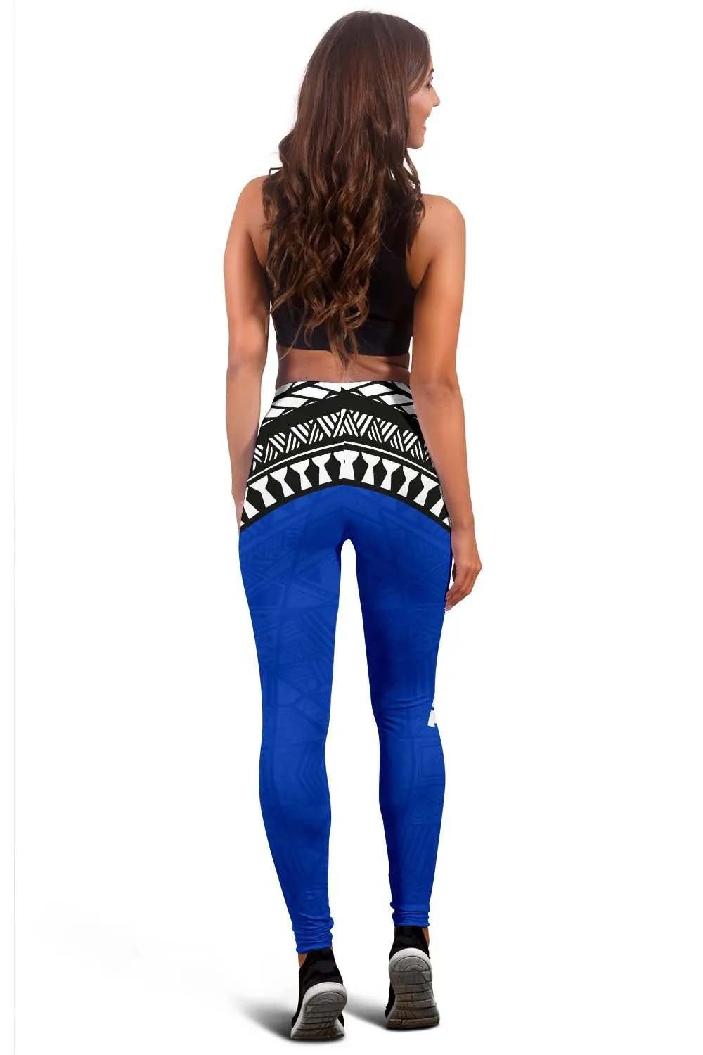 Pohnpei Flag Legging Micronesian Pattern