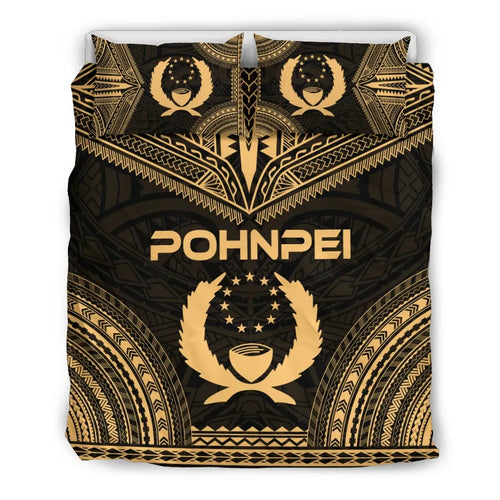 Pohnpei Polynesian Chief Duvet Cover Set - Gold Version