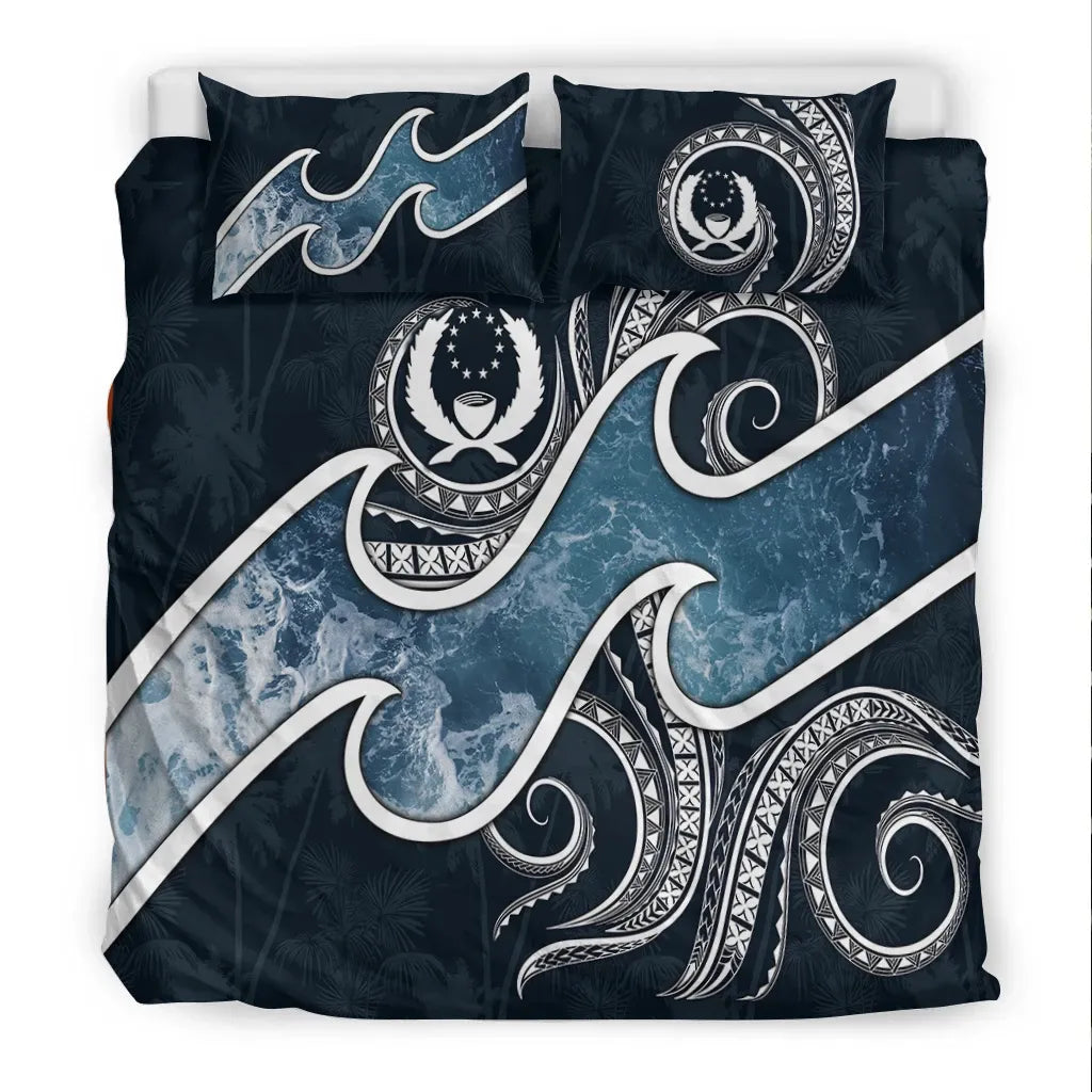 Pohnpei Islands Polynesian Bedding Set - Ocean Style