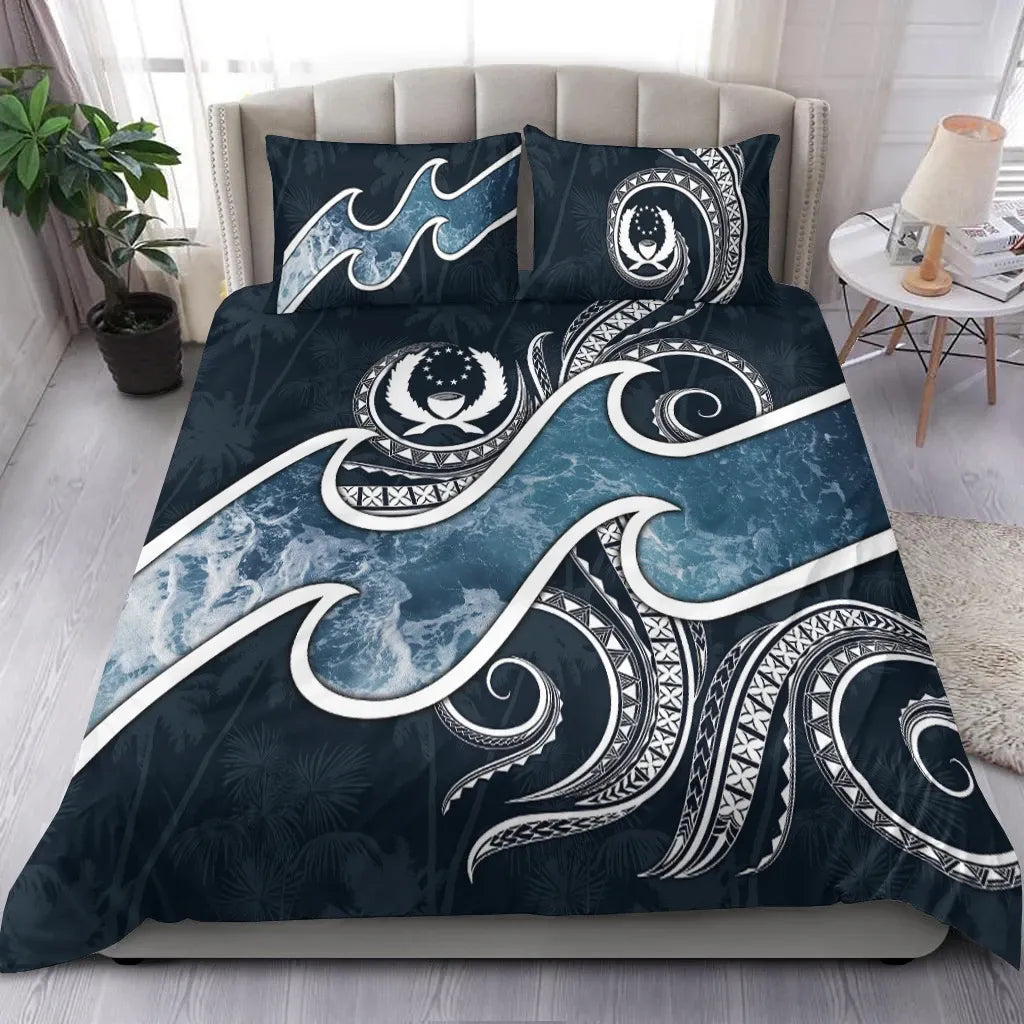 Pohnpei Islands Polynesian Bedding Set - Ocean Style