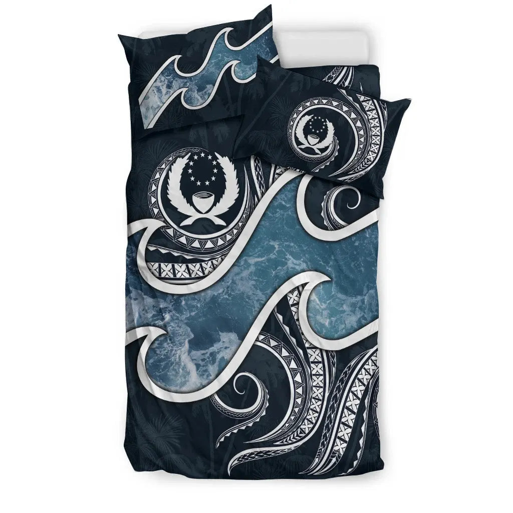 Pohnpei Islands Polynesian Bedding Set - Ocean Style