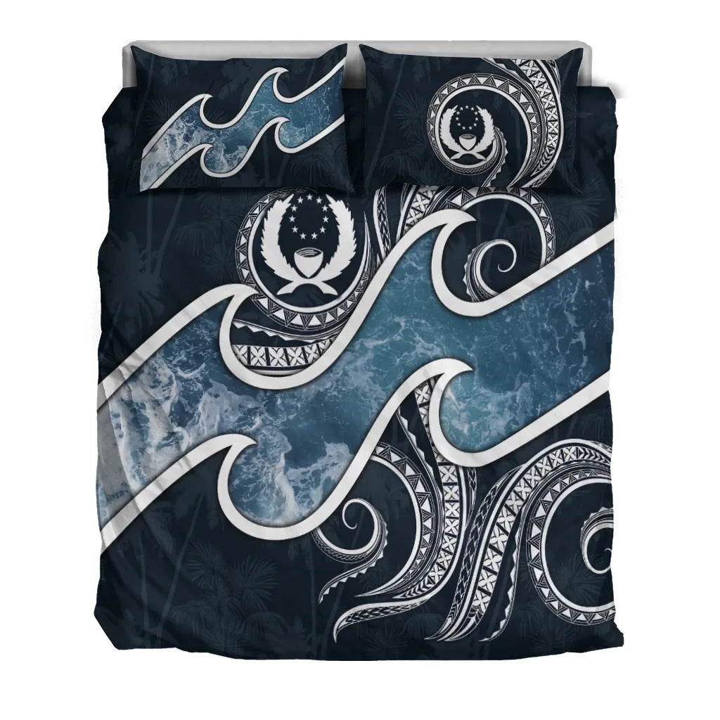 Pohnpei Islands Polynesian Bedding Set - Ocean Style