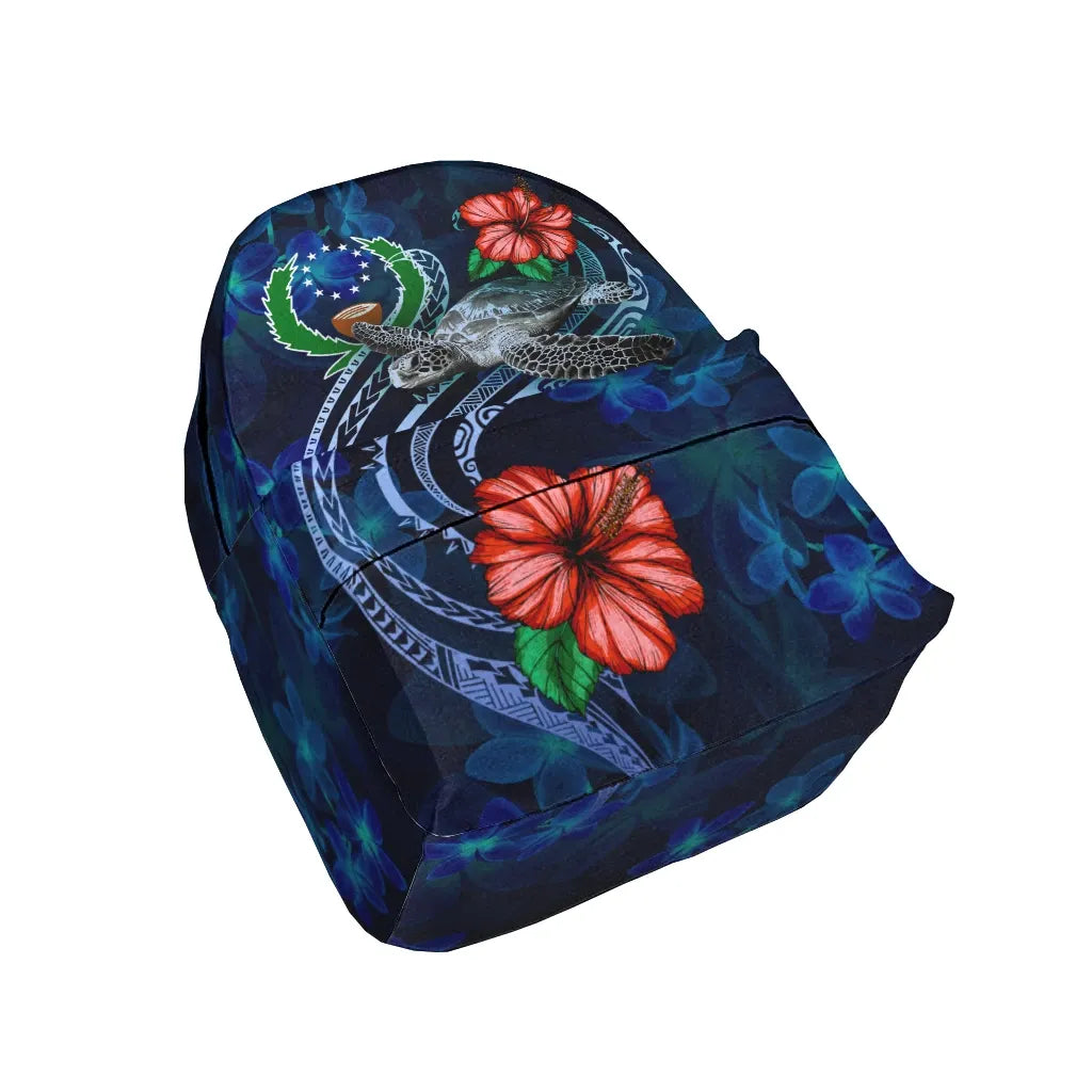 Pohnpei Micronesia Backpack - Blue Turtle Hibiscus