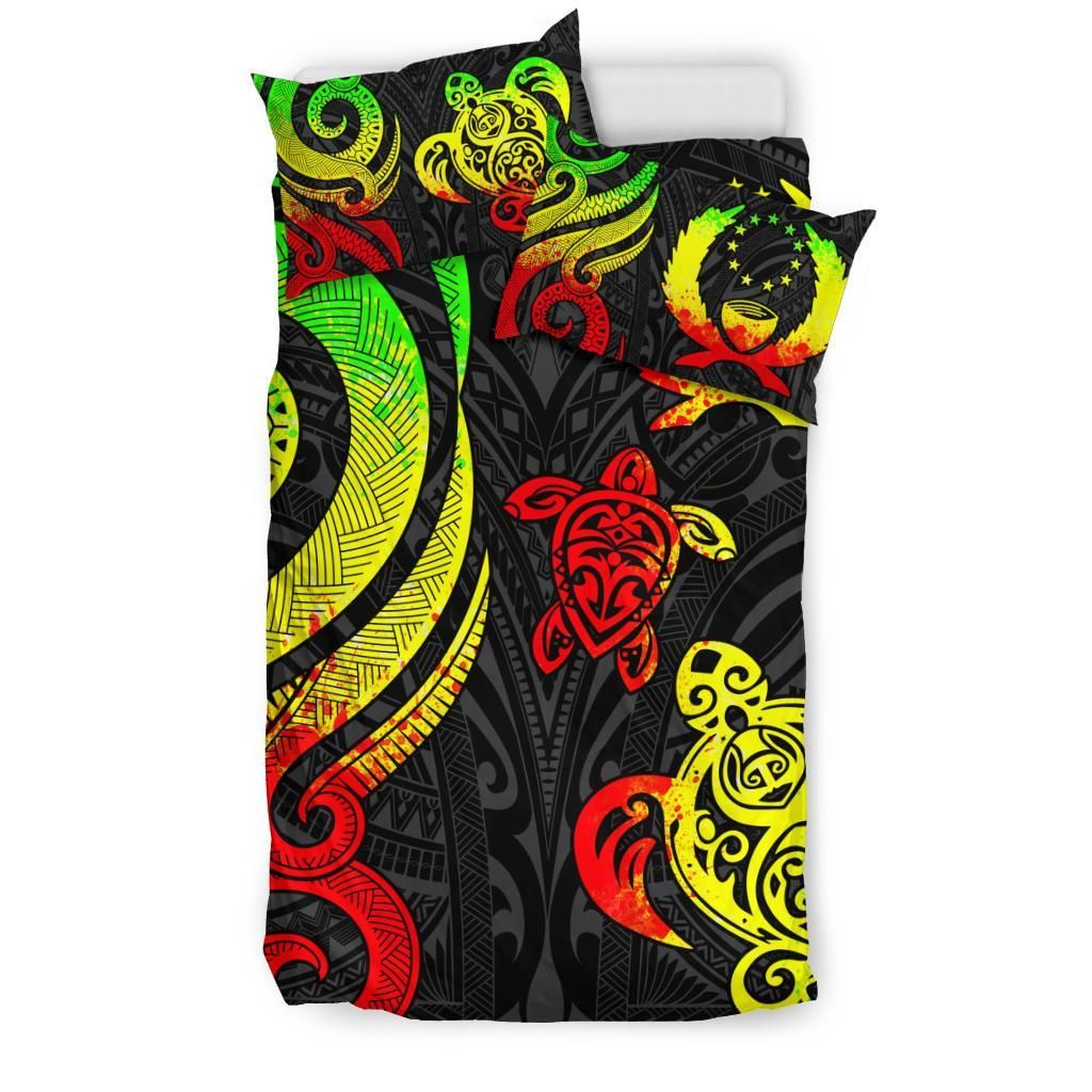 Pohnpei Micronesian Bedding Set - Reggae Tentacle Turtle