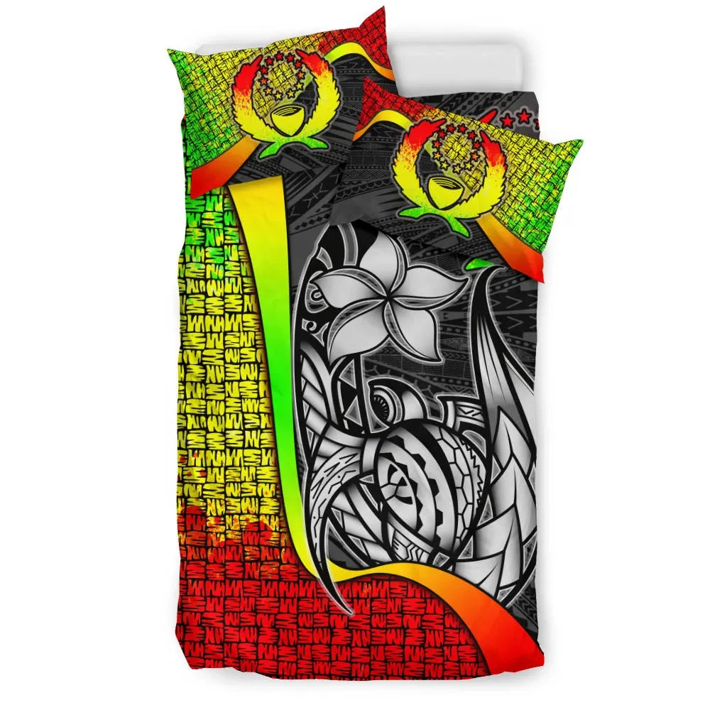 Pohnpei Micronesian Bedding Set Reggae - Turtle With Hook