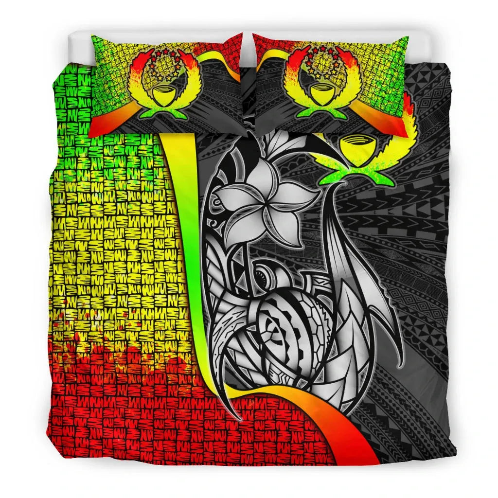 Pohnpei Micronesian Bedding Set Reggae - Turtle With Hook