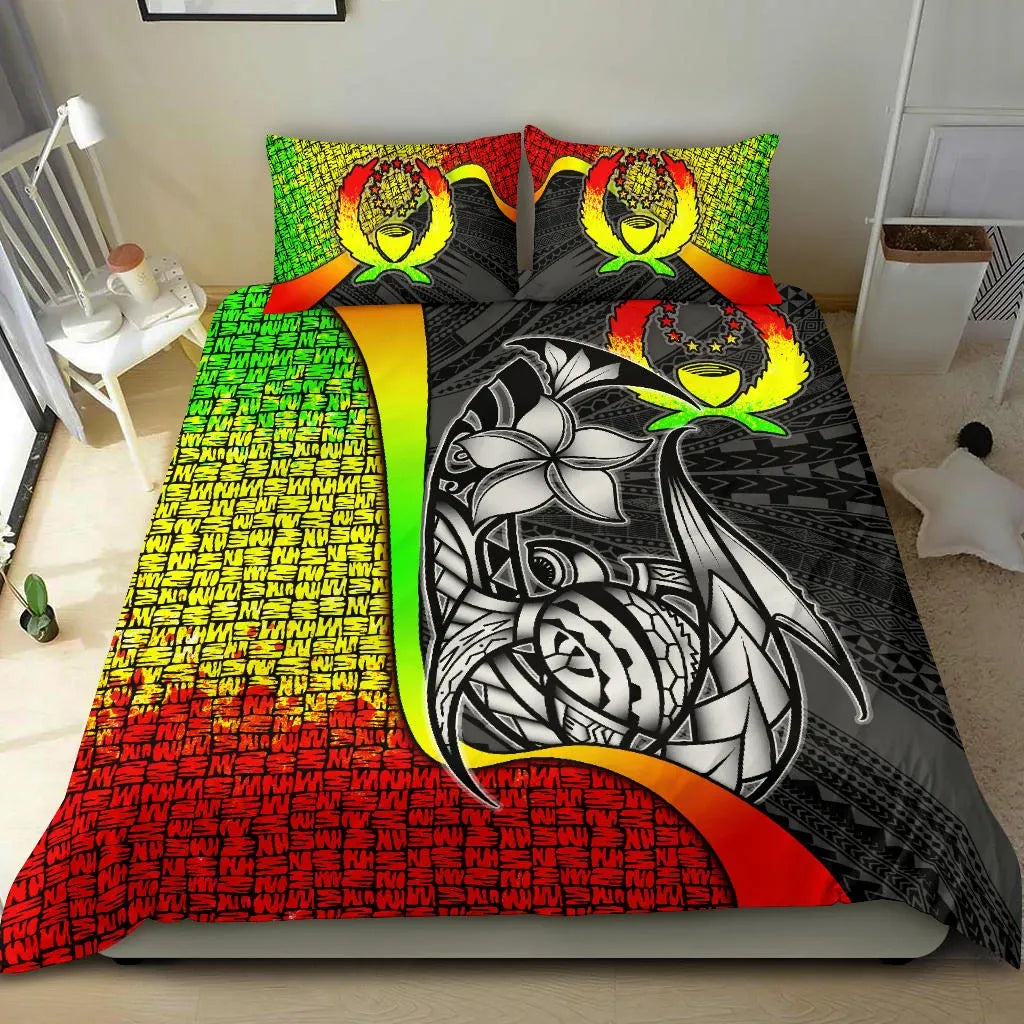 Pohnpei Micronesian Bedding Set Reggae - Turtle With Hook