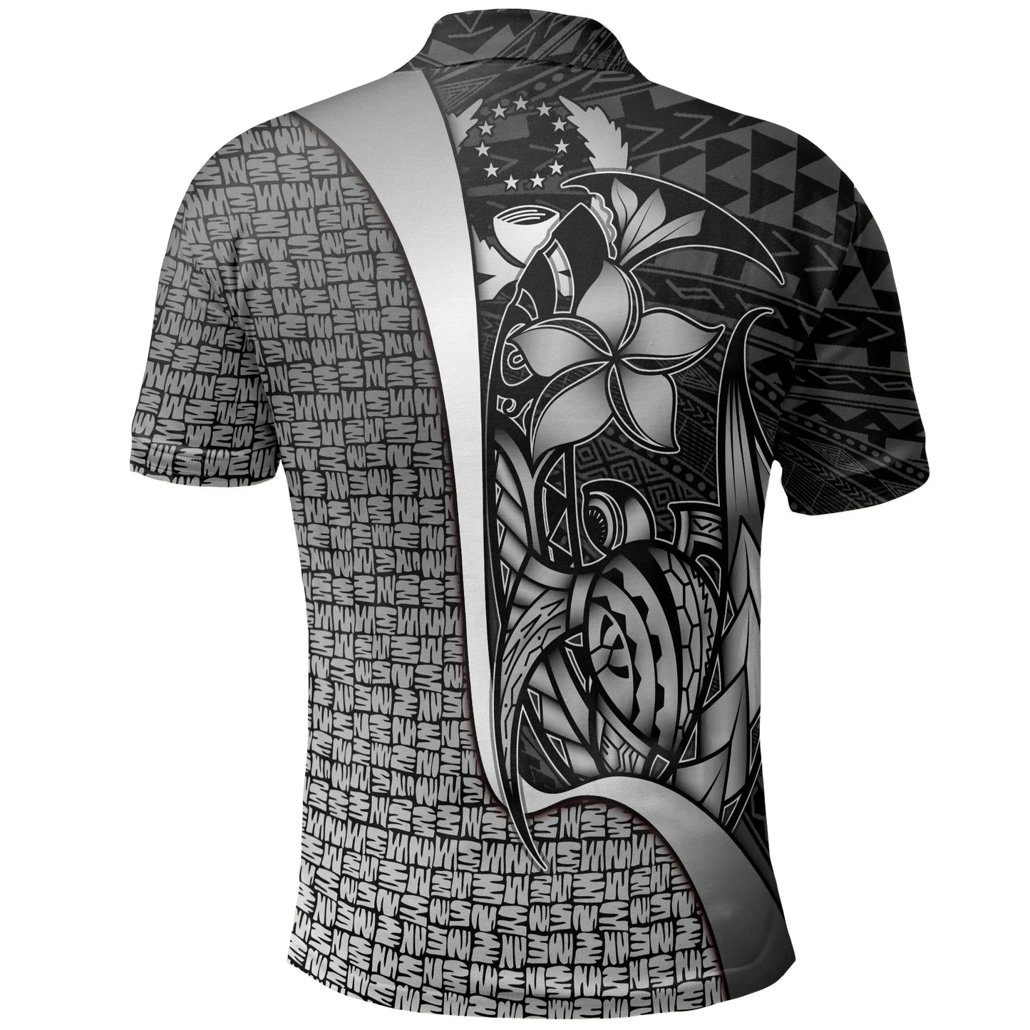 Pohnpei Micronesian Polo Shirt White - Turtle with Hook