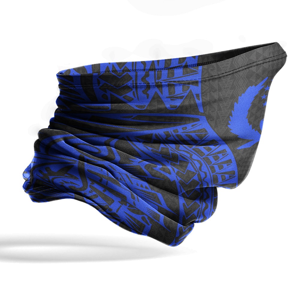 Pohnpei Neck Gaiter - Polynesian Pattern Blue