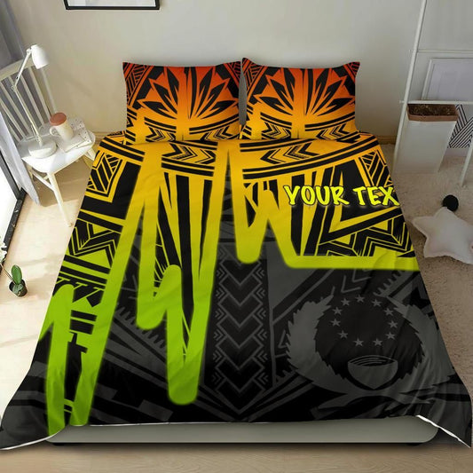 Pohnpei Personalised Bedding Set - Pohnpei Seal In Heartbeat Patterns Style (Reggae)