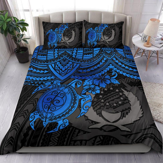 Pohnpei Polynesian Duvet Cover Set - Polynesian Blue Turtle