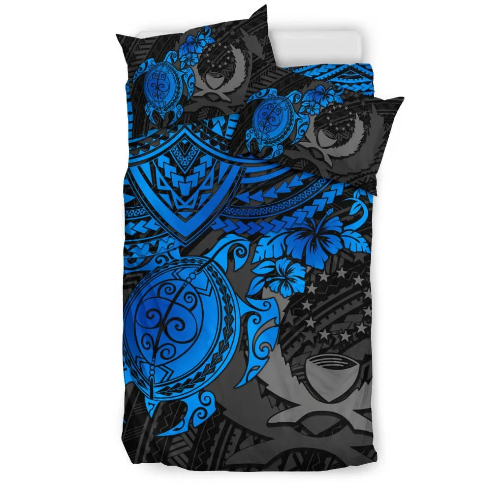 Pohnpei Polynesian Duvet Cover Set - Polynesian Blue Turtle