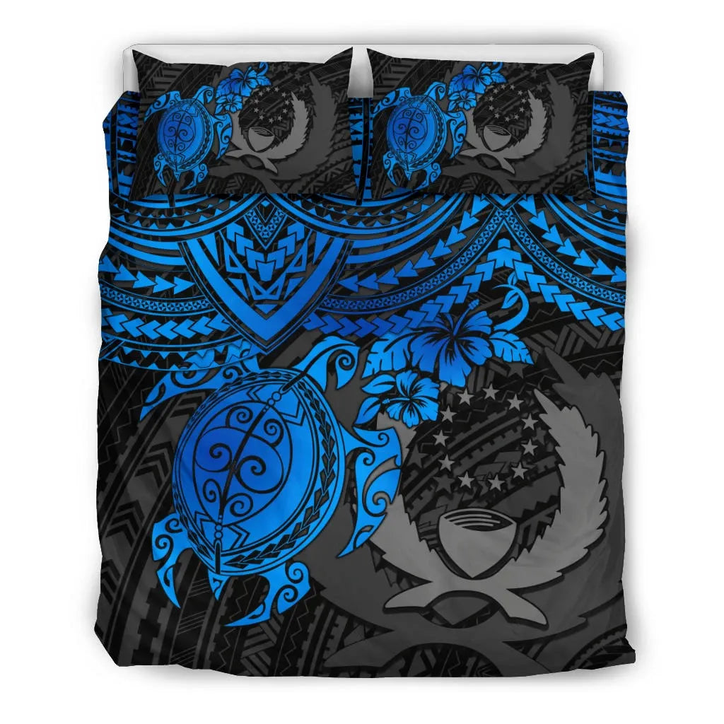 Pohnpei Polynesian Duvet Cover Set - Polynesian Blue Turtle
