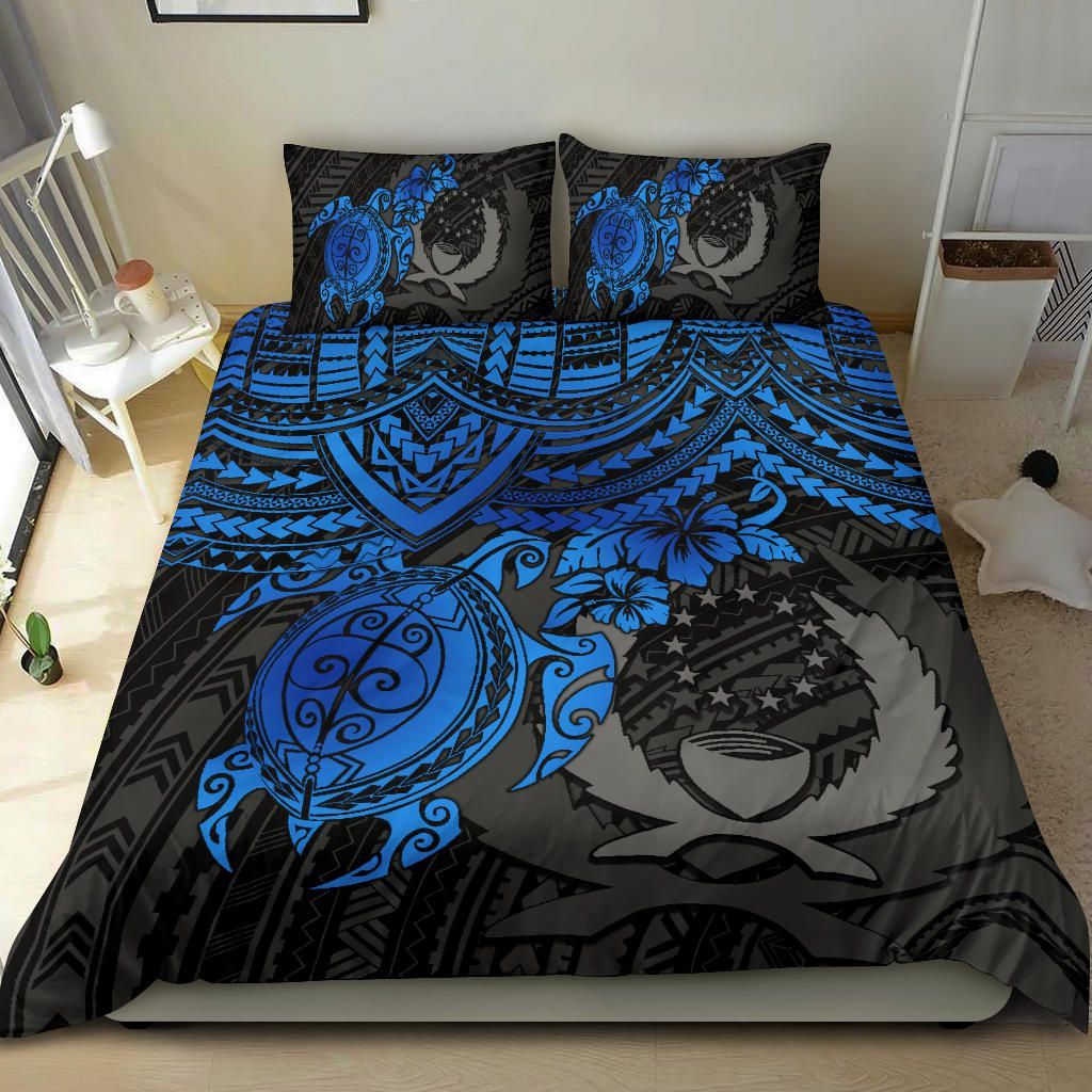 Pohnpei Polynesian Duvet Cover Set - Polynesian Blue Turtle