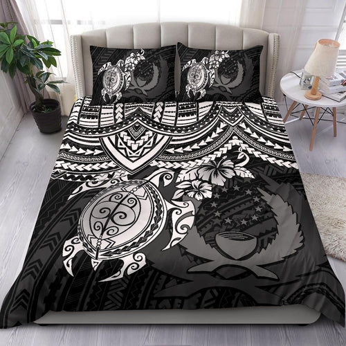 Pohnpei Polynesian Duvet Cover Set - Polynesian White Turtle