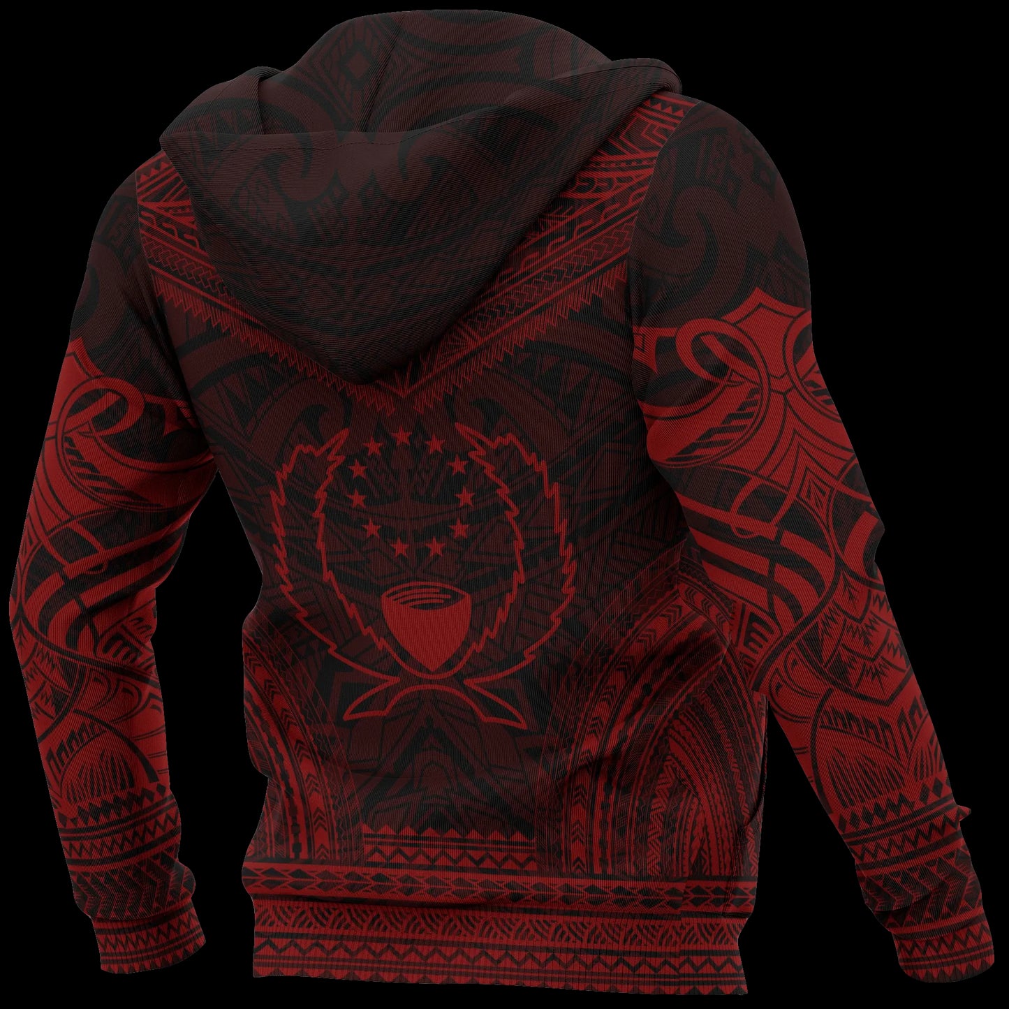Pohnpei Polynesian Chief Hoodie - Red Version