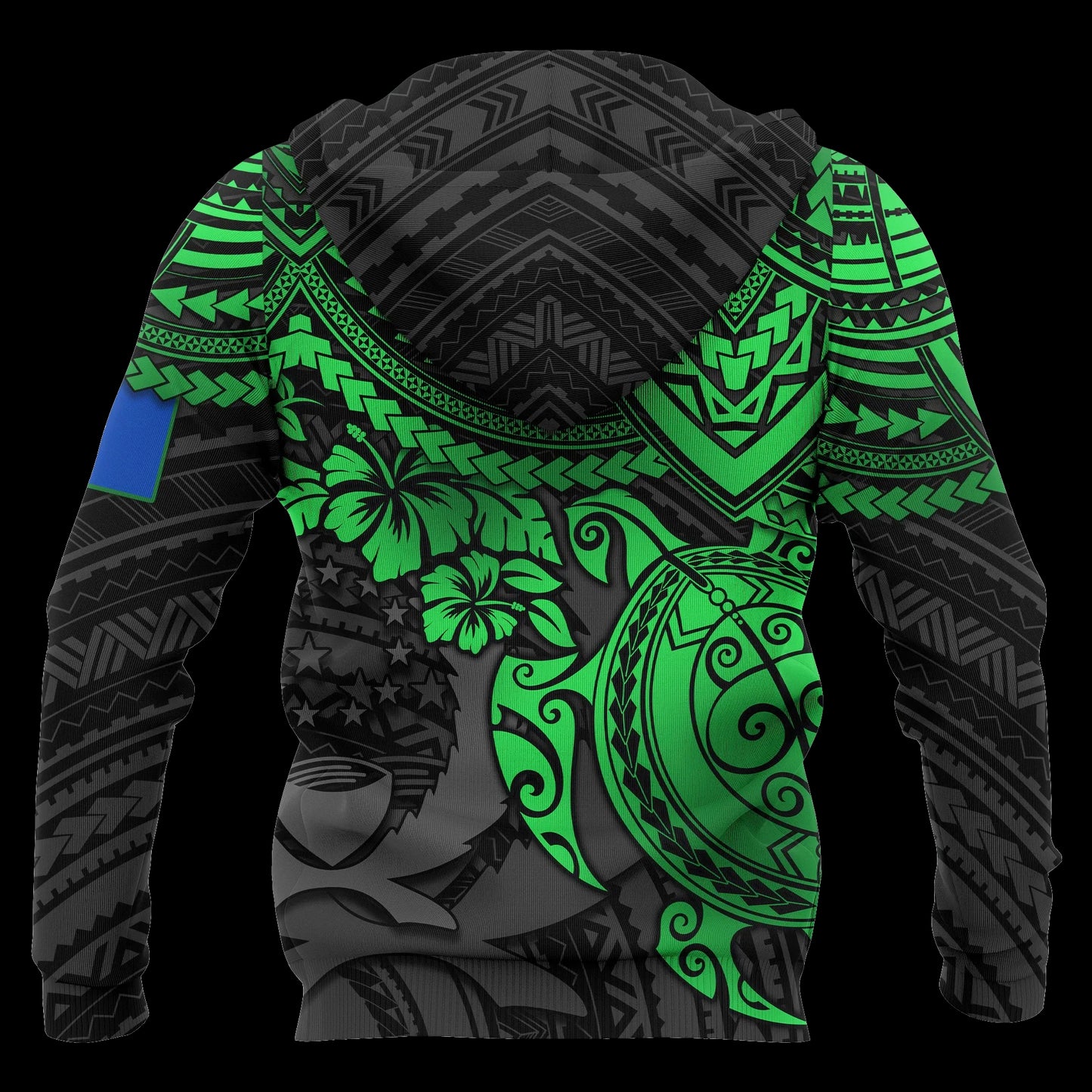 Pohnpei Polynesian Hoodie - Polynesian Green Turtle