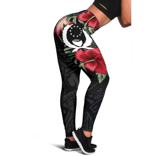 Pohnpei Polynesian Legging - Hibiscus Coat of Arms
