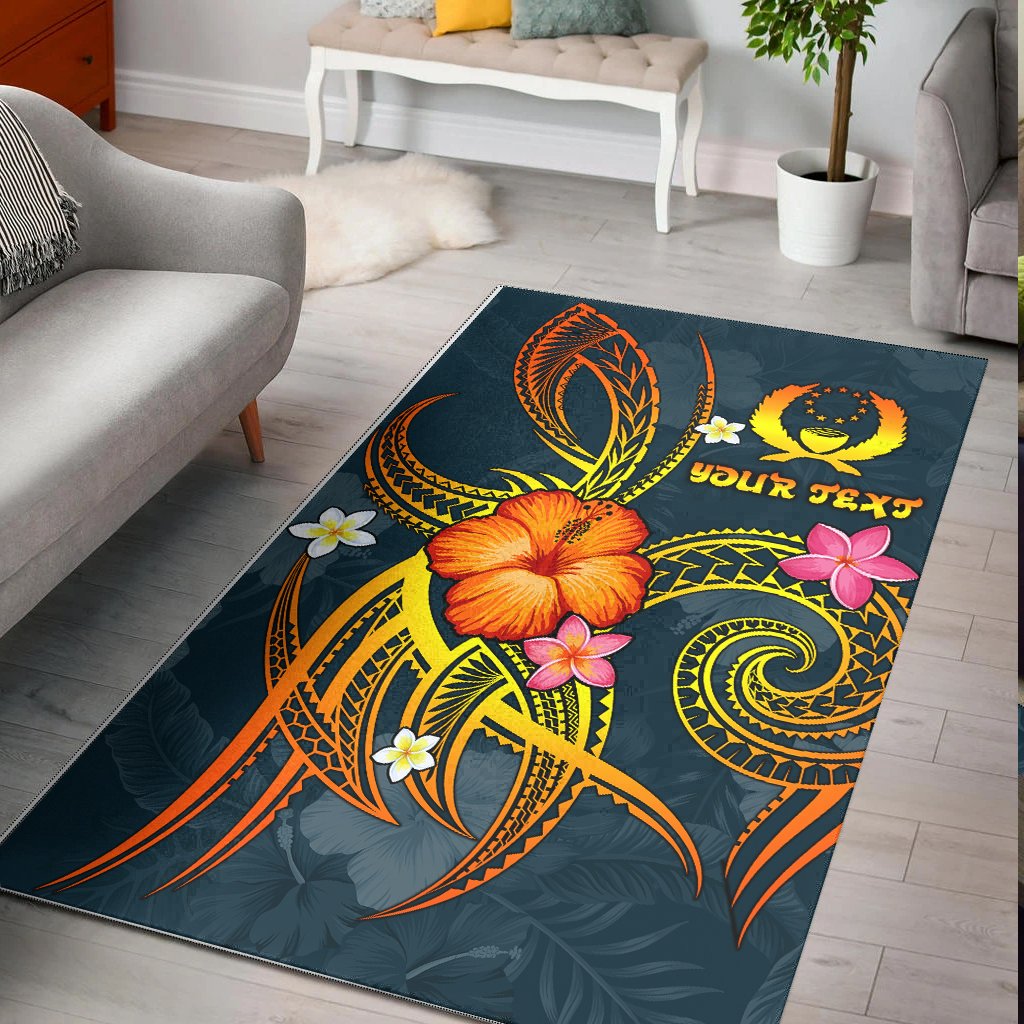 Pohnpei Polynesian Personalised Area Rug - Legend of Pohnpei (Blue)