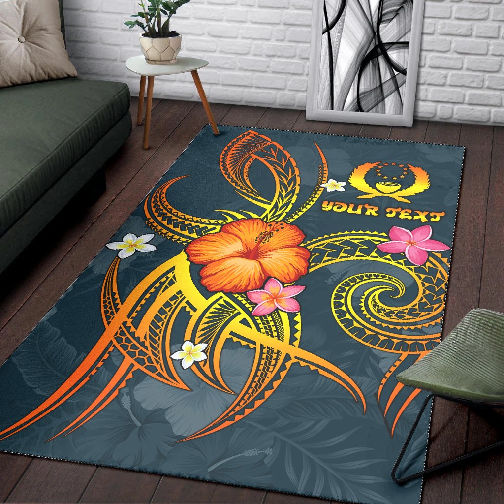 Pohnpei Polynesian Personalised Area Rug - Legend of Pohnpei (Blue)