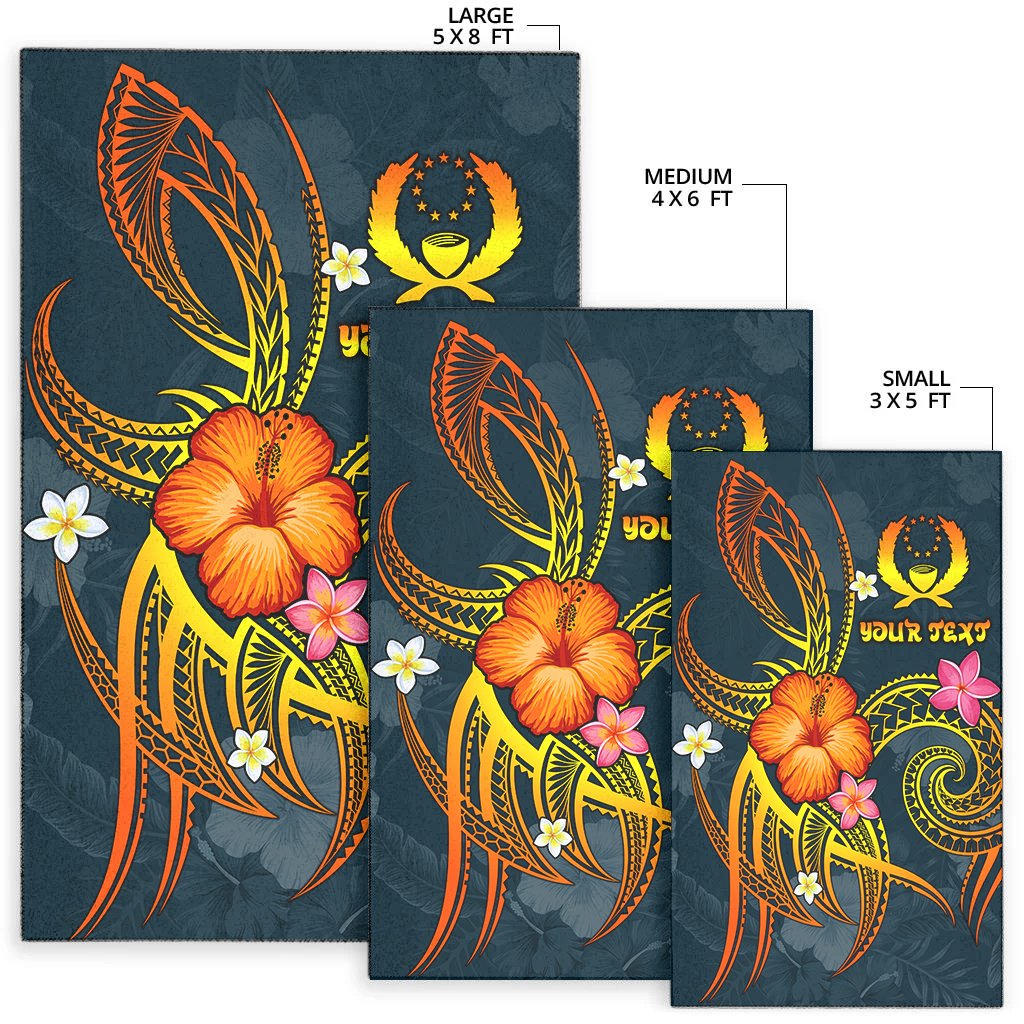 Pohnpei Polynesian Personalised Area Rug - Legend of Pohnpei (Blue)