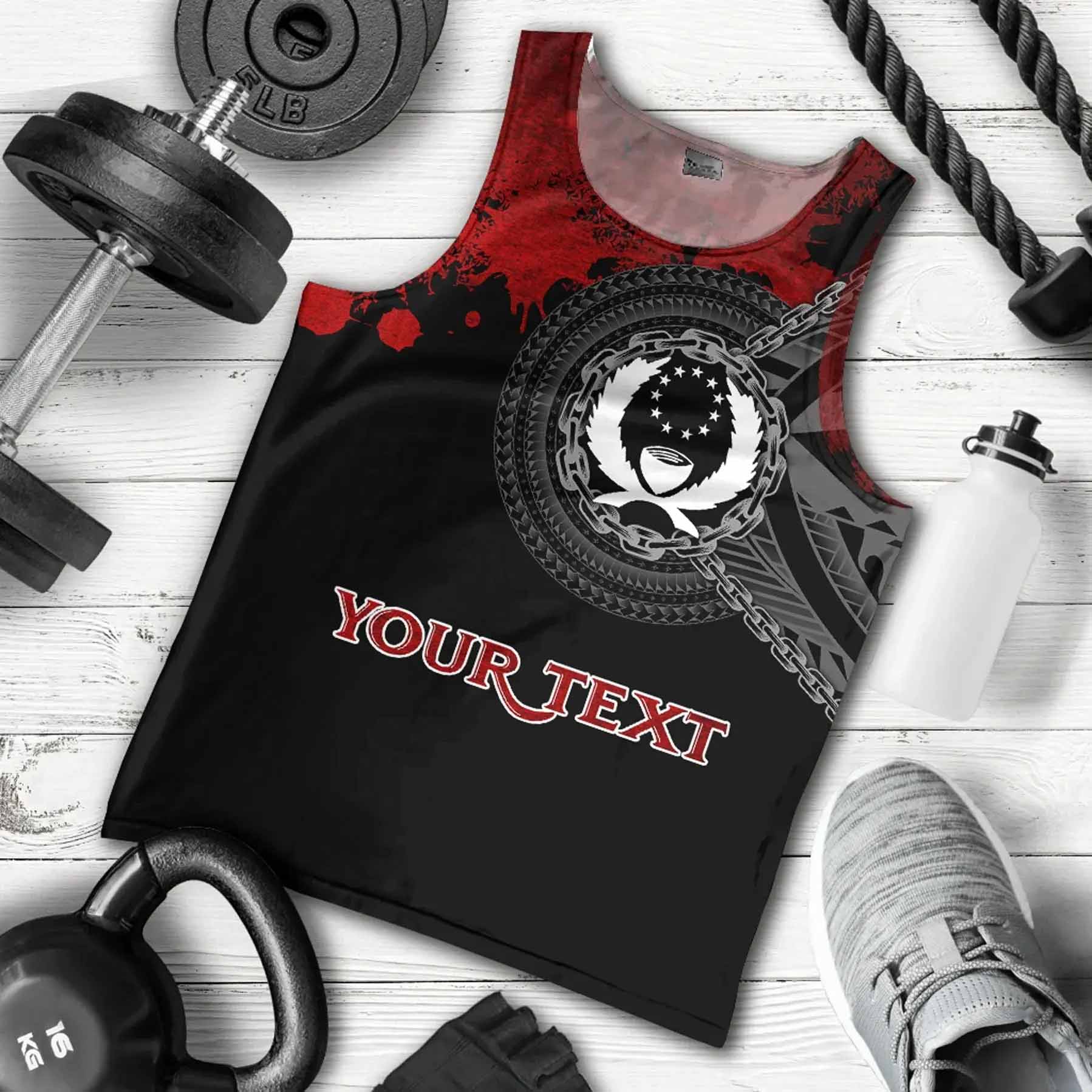 Pohnpei Polynesian Personalised Men Tank Top - Polynesian Chain Style