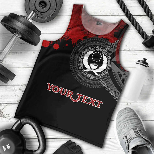 Pohnpei Polynesian Personalised Men Tank Top - Polynesian Chain Style