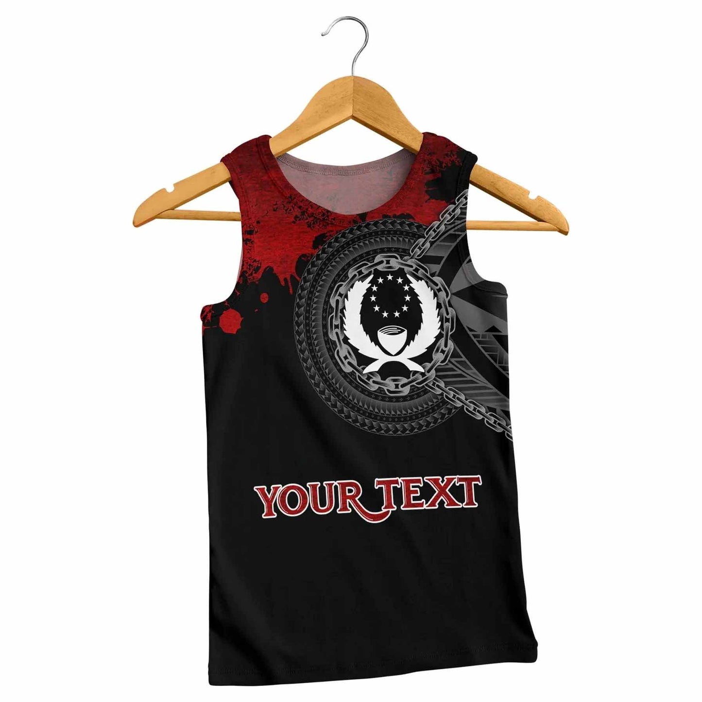 Pohnpei Polynesian Personalised Men Tank Top - Polynesian Chain Style