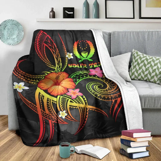 Pohnpei Polynesian Personalised Premium Blanket - Legend of Pohnpei (Reggae)