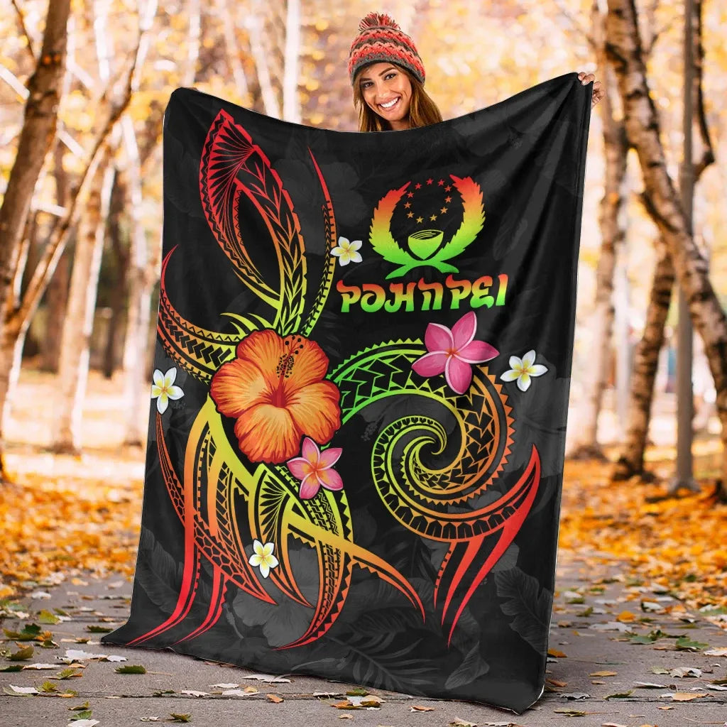 Pohnpei Polynesian Premium Blanket - Legend of Pohnpei (Reggae)