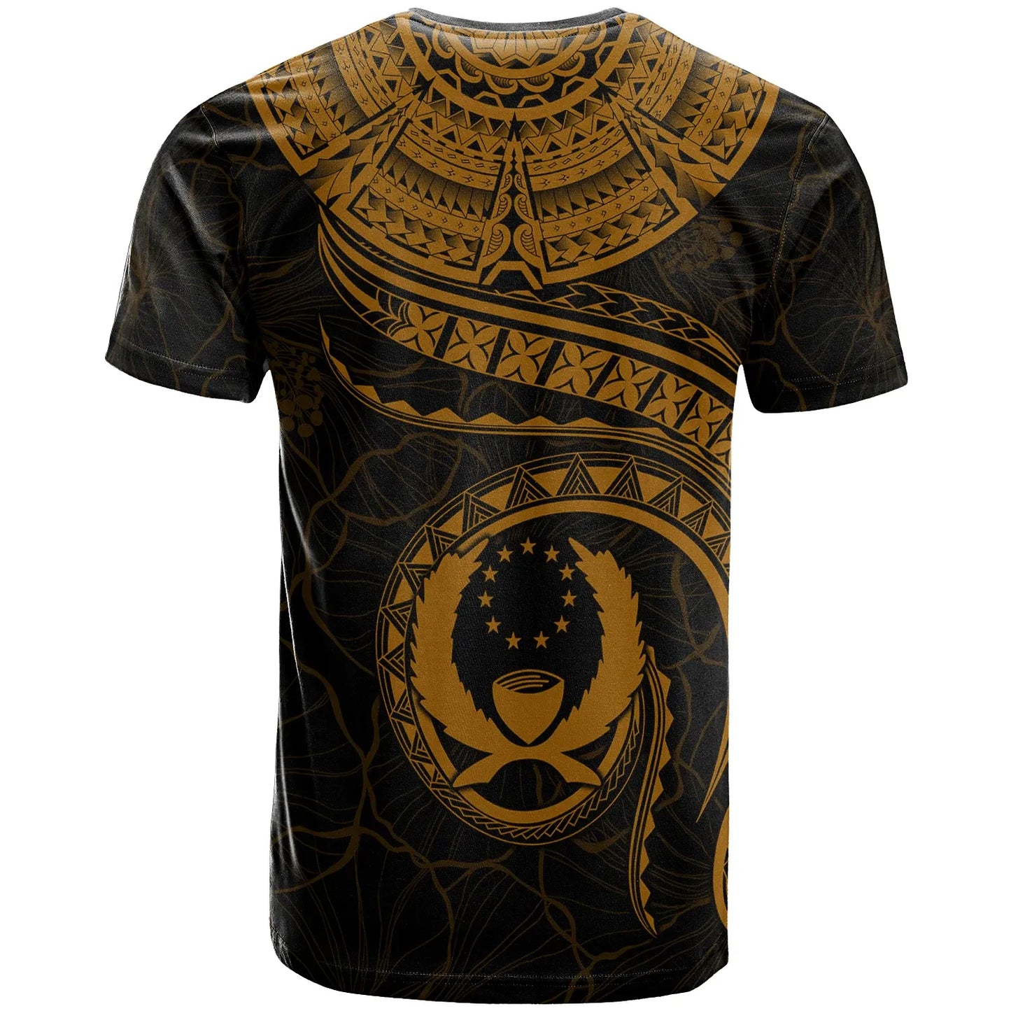 Pohnpei Polynesian T-Shirt - Pohnpei Waves (Golden)