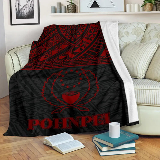 Pohnpei Premium Blanket - Micronesian Red Version