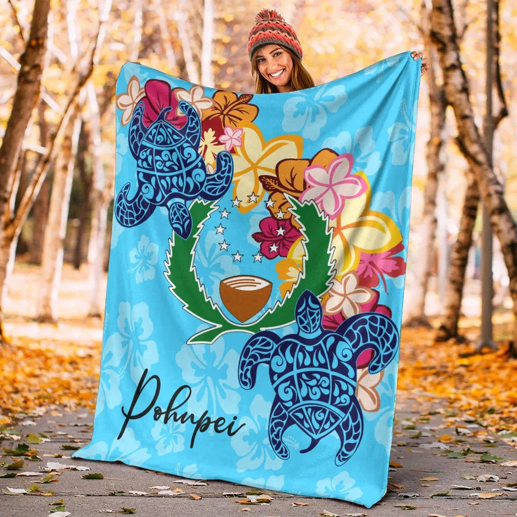 Pohnpei  Premium Blanket - Tropical Style
