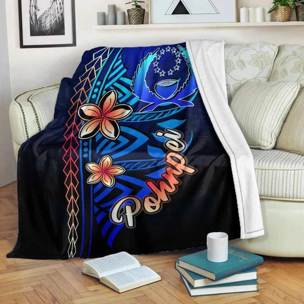 Pohnpei Premium Blanket - Vintage Tribal Mountain