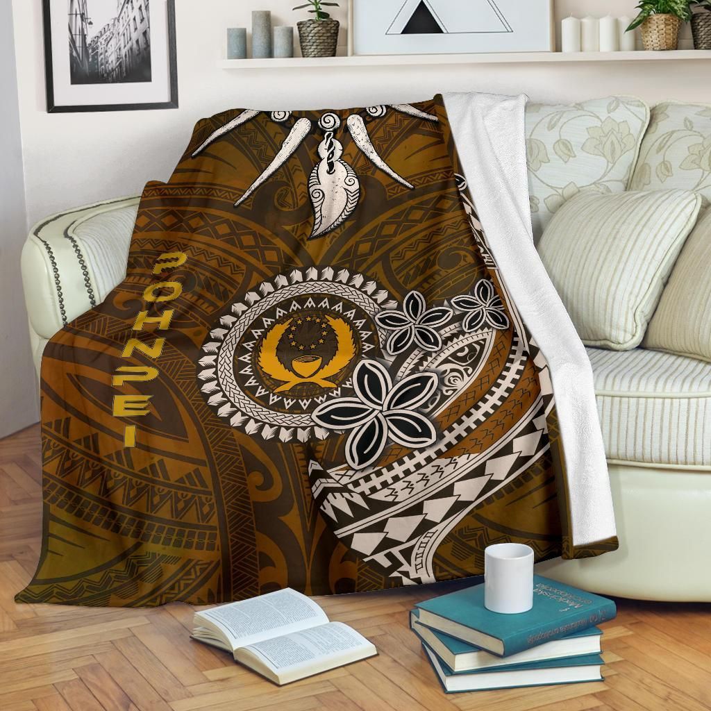 Pohnpei Premium Blankets - Polynesian Boar Tusk