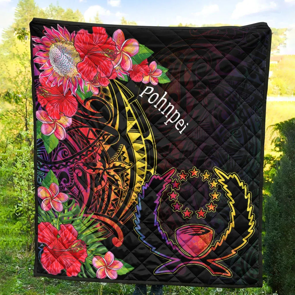 Pohnpei Premium Quilt - Tropical Hippie Style