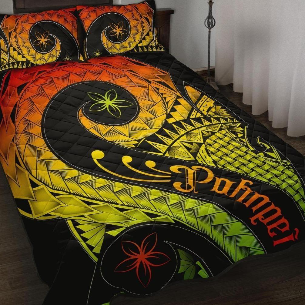 Pohnpei Quilt Bed Set - Polynesian Decorative Patterns