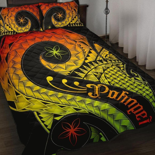 Pohnpei Quilt Bed Set - Polynesian Decorative Patterns