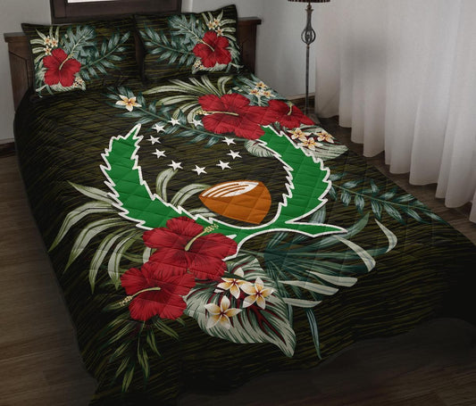 Pohnpei Polynesian Quilt Bed Set - Special Hibiscus