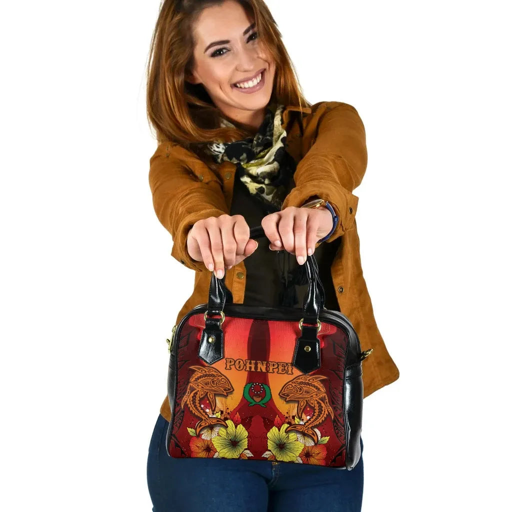 Pohnpei Shoulder Handbag - Tribal Tuna Fish