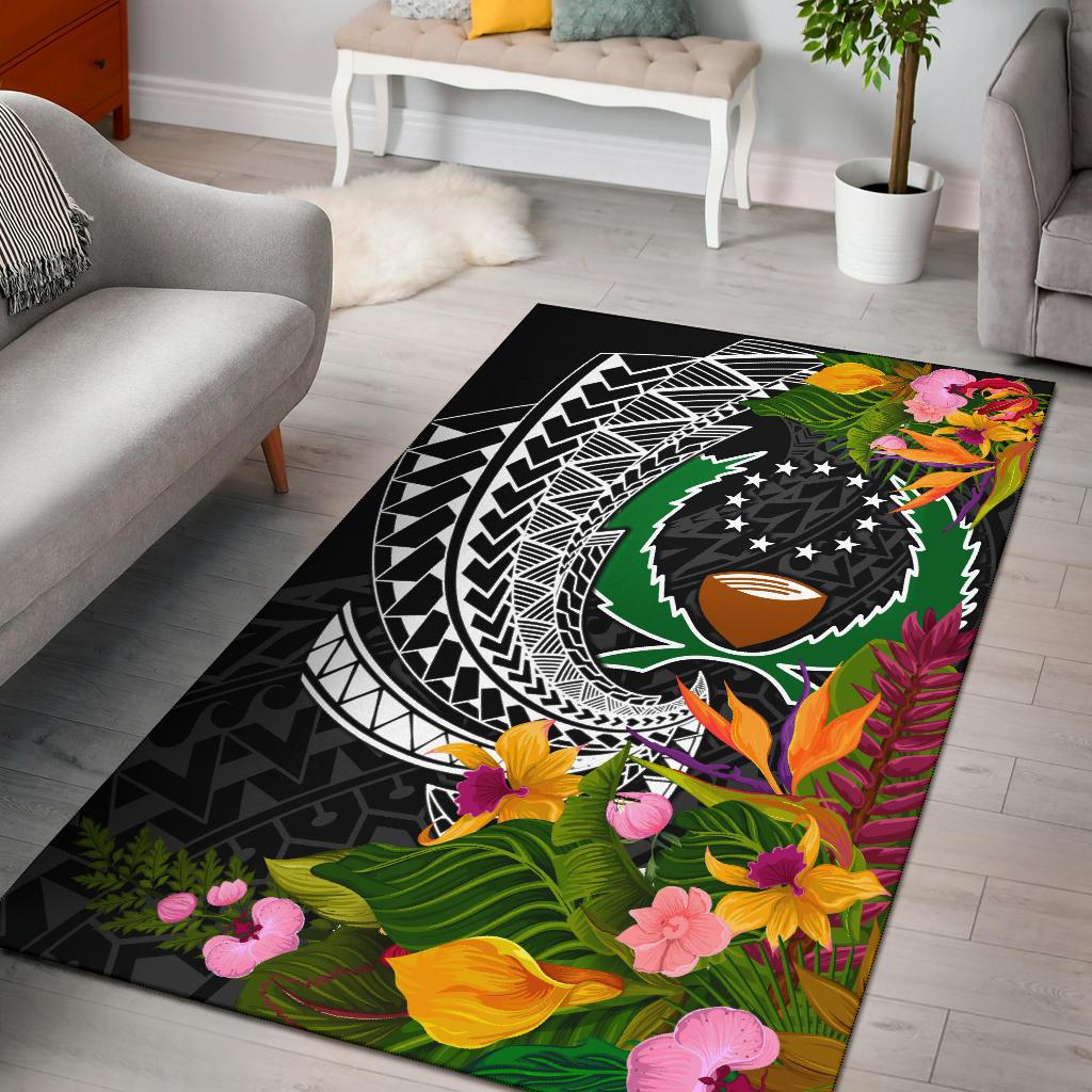 Pohnpei State Area Rug - Seal Spiral Polynesian Patterns