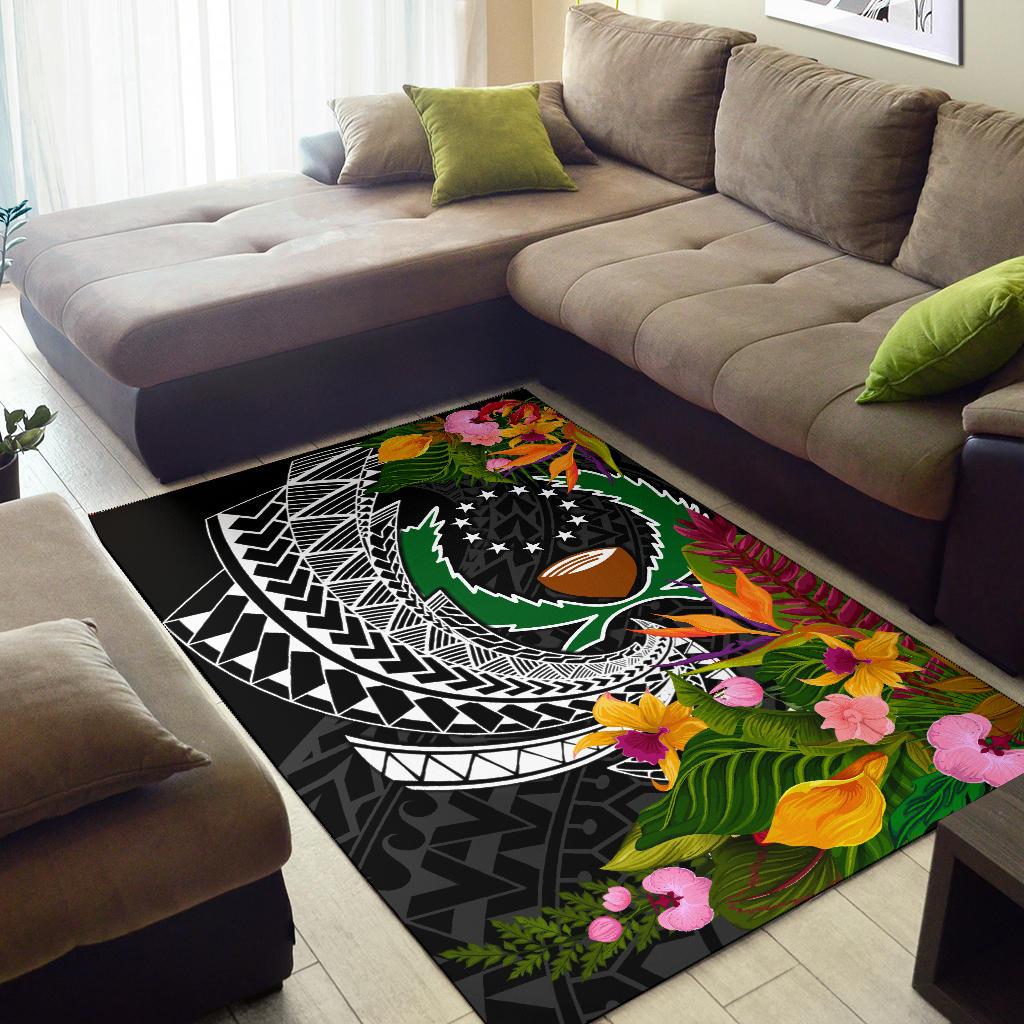 Pohnpei State Area Rug - Seal Spiral Polynesian Patterns
